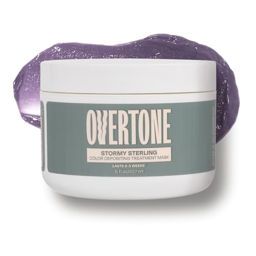 oVertone Stormy Sterling Color Depositing Hair Mask 8oz - Vibrant Semi-Permanent Treatment