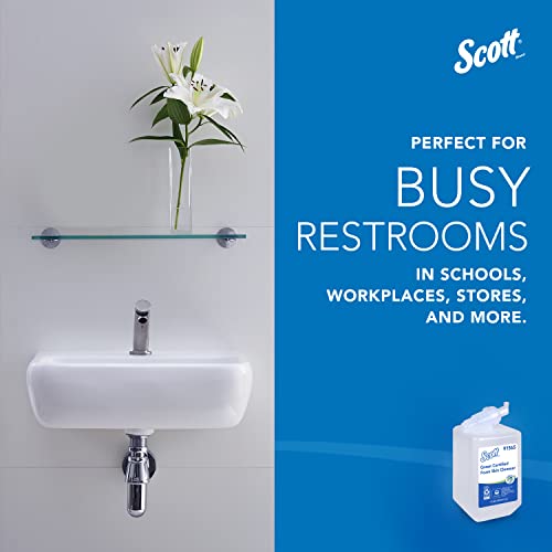Scott Professional Green Certified Foam Hand Soap (91565), 1.0 L, Foaming, Clear, No Fragrance Added, Manual Refills, Ecologo, NSF E-1 Rated (6 Bottles)