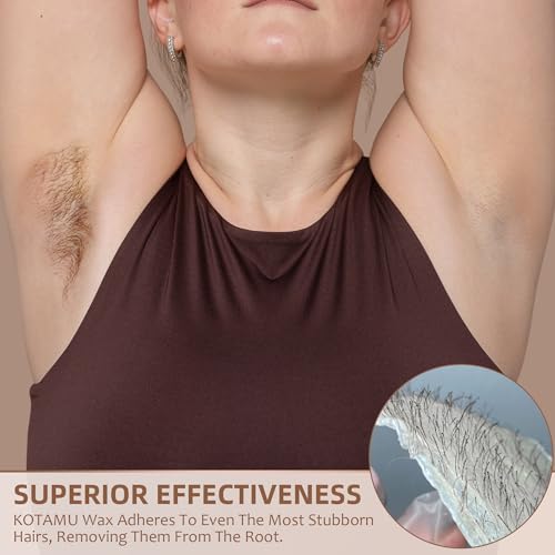 KOTAMU Unscented Hard Wax Beads 1 lb White for Full Body Hair Removal