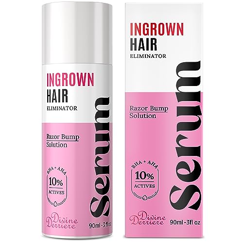 Divine Derriere Save 10% on Ingrown Hair and Razor Bumps Minimizer Duo ? After Shave Repair Serum for Ingrowns and Razor Burns roll-on with Razor Bump Stopper pads