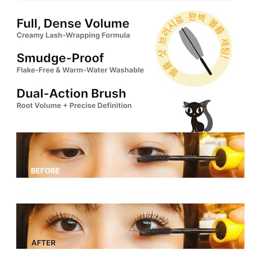 Cat's Eye Curling Mascara – Lengthening & Volumizing, Smudge-Proof