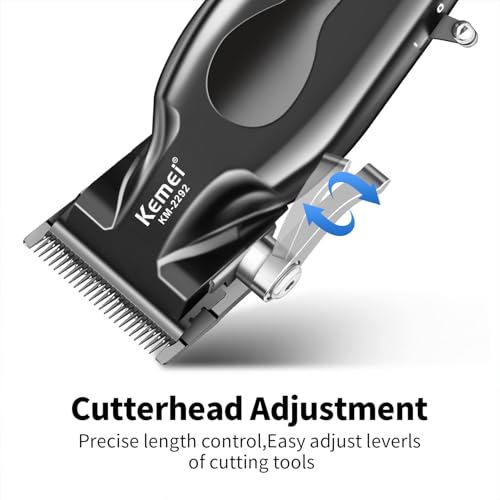 KEMEI Professional Hair Clippers for Men, Clippers for Hair Cutting, Cordless Rechargeable Hair Clippers, Haircut Clippers, Hair Cutting Tools, LED Display, Gifts for Men 2292