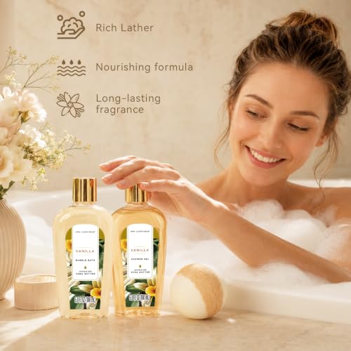 Spa Gift Set for Women 12pc Vanilla Bath & Body Kit