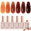 Beetles Jelly Gel Polish Set - 6 Tortoise Fall Colors