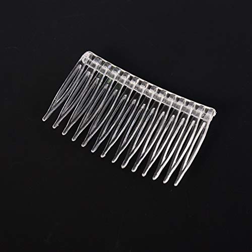Pangda 10-Pack Clear Hair Comb Clips – 14-Tooth Bridal Veil Combs