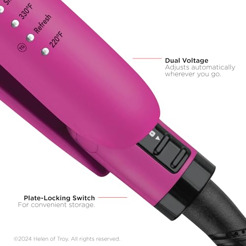 REVLON Ceramic Tourmaline 1" Flat Iron - Hair Straightener Evenly Distributes Heat for Less Damage, 5 Preset Temperatures for All Hair Types