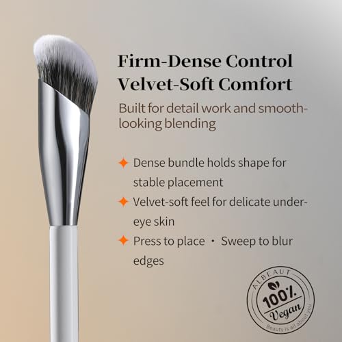 Angled Concealer Brush for Flawless Under Eye Makeup