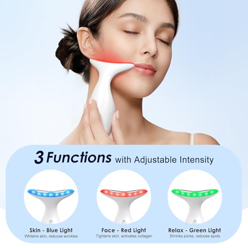 Portable Neck and Facial Massager with Heat Therapy & Vibration
