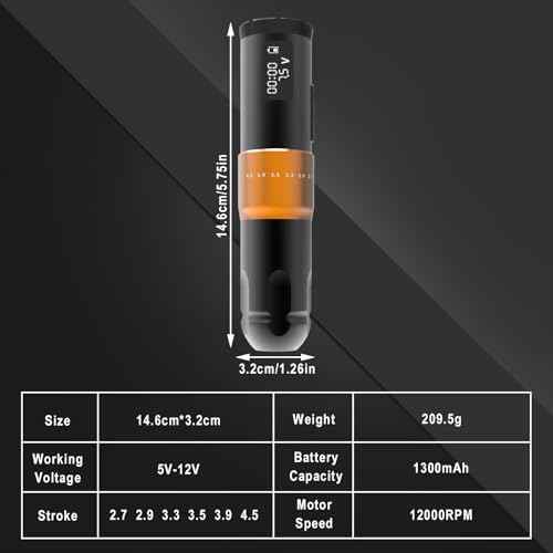 Tattoo Gun Kit Wireless Tattoo Machine Kit Complete Tattoo Kit Rotary Battery Pen Tattoo Machine with LED Digital Display 20PCS Cartridge Needles Tattoo Ink Set Tattoo Supplies for Beginners