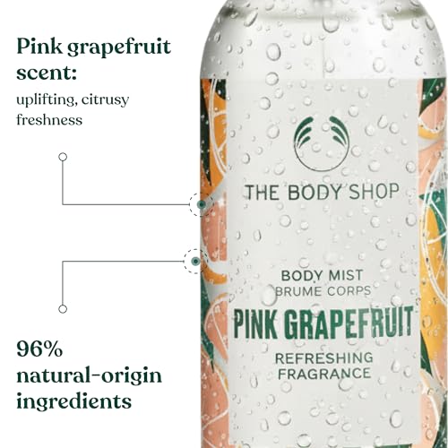 The Body Shop Pink Grapefruit Body Mist 3.3 Fl Oz Lightweight Refreshing Spray