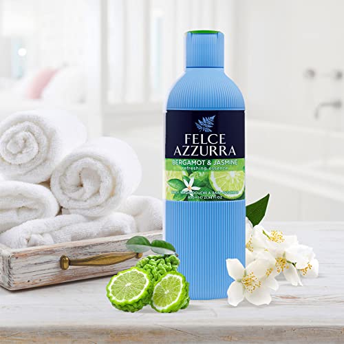 Paglieri: "Fresco" Bath & Shower with Bergamot and Cedar Scent, "Felce Azzurra" Line - 21.98 Fluid Ounces (650ml) [ Italian Import ]