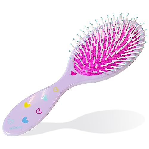 Stitch Hair Brush and 4 Scrunchies Set for Girls - Detangling Brush and Elastic Hair Ties for Ages 3+