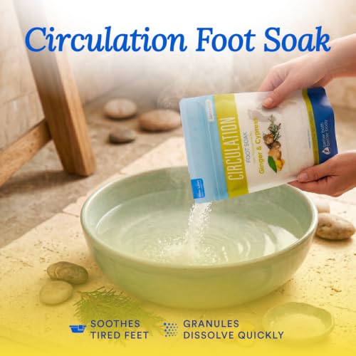 Circulation Foot Soak Epsom Salt 32oz Ginger Cypress