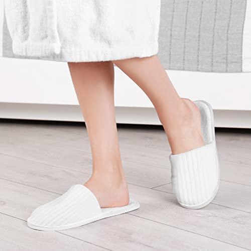 SATINIOR 18 Pairs House Slippers for Guests- Washable Thick Spa Slippers Non Slip Indoor for Hotel Home, Women & Men