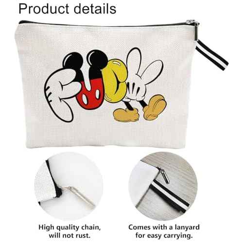 Funny Makeup Bag for Women, Creative Cartoon-Inspired Portable Cosmetic Bag - Unique Design for Every Occasion Minnie Themed Mouse Makeup Bag Mickey Themed Travel Toiletry Bag