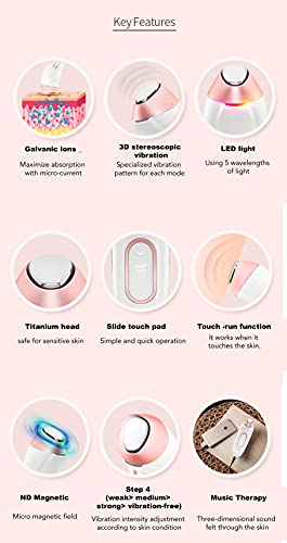 Vanav UP6 Galvanic Ion Beauty Device with LED Light Therapy
