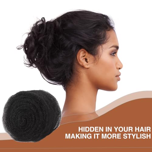 Hair Sponge for Updos & Volume Bumps - Salon-Grade Black Padding, Includes Pins & Clips