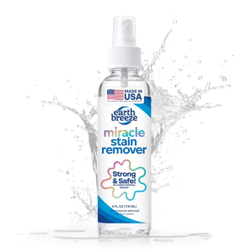 Earth Breeze Miracle Stain Remover Spray - Multi-Purpose Safe Laundry & Surface Cleaner, 4 fl oz