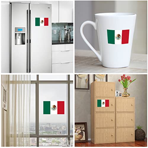 Mexican Flag Stickers - Set of 3 Vinyl Decals, 11.7x8.3in