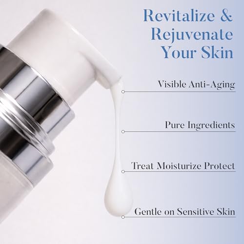 Advanced Anti-Aging Niacinamide Hydrating Day & Night Serum All in One Skincare Solution (Face, Neck, Eyes, D?collet?) for Discoloration, Minimizing Pores, Wrinkles, Fine Lines, Fragrance Free, 1 floz