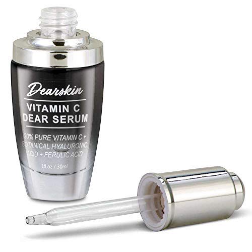 Vitamin C Dear Serum + All In One Coconut Cream seT- Pack with Vitamin C Serum 20%, Hyaluronic Acid Botanic, Vitamin E Organic and Coconut Oil Cream Day and Night (Serum + Cream)