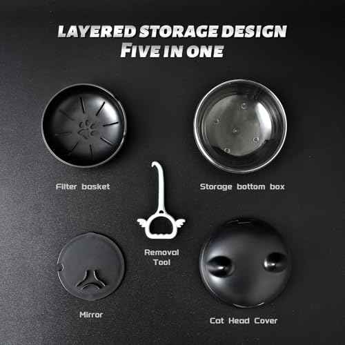 Retainer Case for Cleaning,No-Leak Mouth Guard Cute Retainer Case with Retainer Removal Tool and Brush (Black Cat)