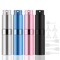 Lil Ray 8ml Portable Mini Perfume Atomizer Set - Refillable Travel Spray Bottles (4 Pack)