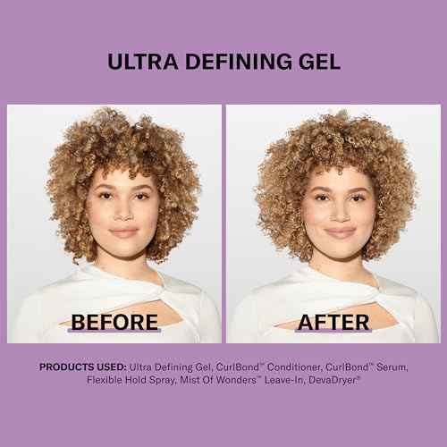 DevaCurl Ultra Defining Gel Strong Hold Non-Crunch Styler | Non-Flaking Formula | Non-Sticky