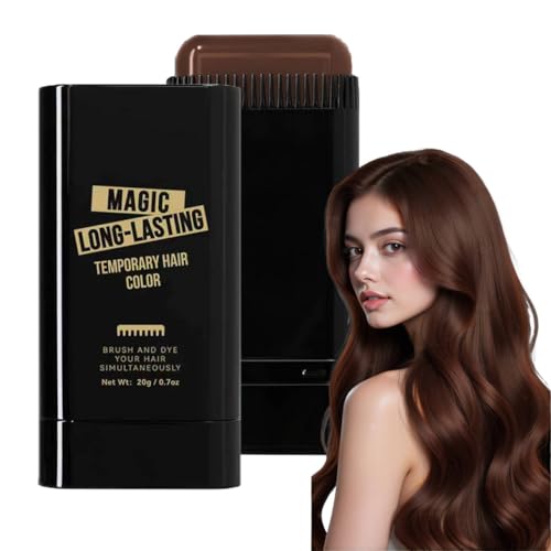 Suaxova 1PCS Coffee Hair Color Comb Stick - Gray Cover Temporary Dye