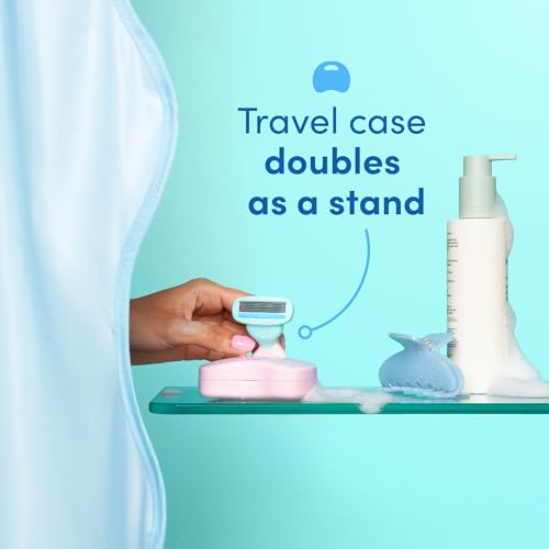 Mini Women's Razor with 5 Blades & Travel Case - Compact Shaving