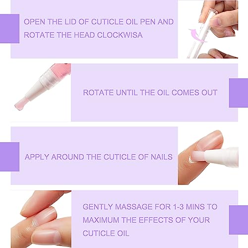 GRUNIL 15 Pcs Cuticle Oil Pen Set - Scented Nail Growth Treatment Kit