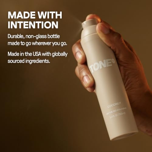 TONE Coconut Cologne for Men | Travel Size Spray 3.4 fl oz