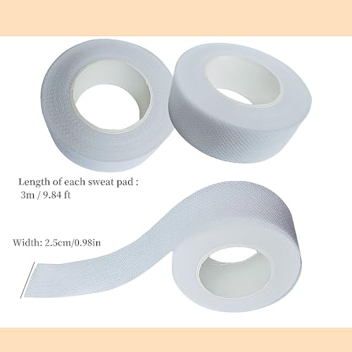 Collar Protector Sweat Pads - 5 Self-Adhesive Absorbent Rolls