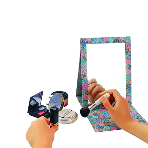 PNVXNUS Foldable Travel Mirror Multicolor - Compact Makeup & Vanity Mirror