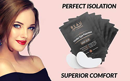 100 Pairs Under Eye Pads for Lash Extensions - Lint Free Hydrogel Eye Patches with Vitamin C & Moisturizing Aloe Vera For Eyelash Extension & Lash Lift - Professional Esthetician Gel Undereye Eyepads