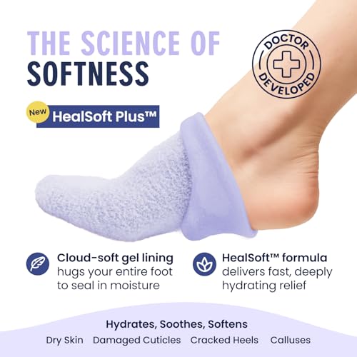 Dr. Frederick's Original Moisturizing Gel Socks Lilac Leisure - Full-Foot Hydrating Foot Cover