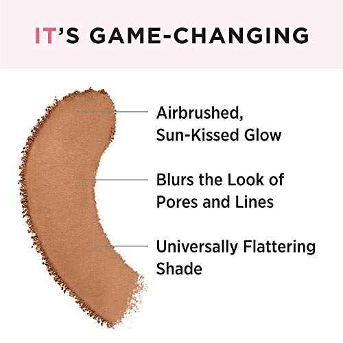 IT Cosmetics Bye Bye Pores Anti-Aging Bronzer, Diffuses Look of Pores + Fine Lines, Sun-Kissed Glow Face Makeup Powder, Oil-Free, Talc-Free, With Hyaluronic Acid ? Universal Shade, 0.3 oz