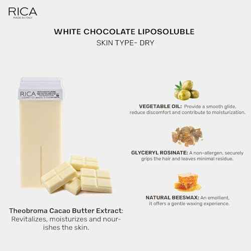 Wax White Chocolate Roll-On Wax Kit - Set of 4 Refills, 100 ML - Made in Italy