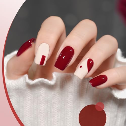 GAOY Burgundy Red Gel Nail Polish 16ml Soak Off UV LED Cure at Home