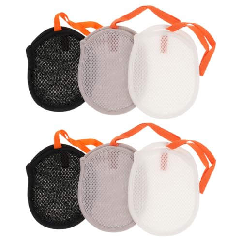 Mesh Soap Pouch 6-Pack with Hanging Rope - Quick-Drying