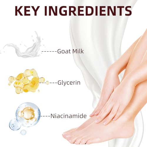 Milk Foot Masks Set for Deep Hydration - 6 Pack Moisturizing Socks