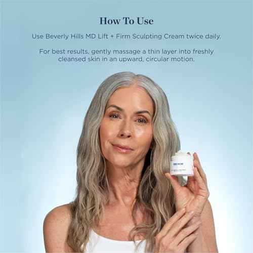 Beverly Hills MD Lift & Firm Sculpting Cream- Tighten & Tone Skin, Anti-Aging Lotion for Smooth, Moisturized Complexion- Lift and Smooth Face, Neck, D?collet? w/Silk Peptides, + Aloe Vera, Vitamin E