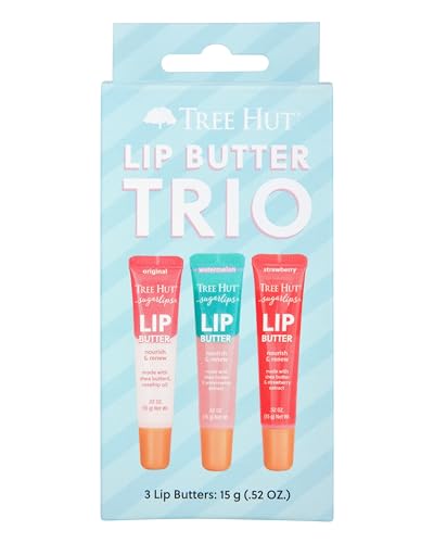 Tree Hut Moisturizing Lip Butter Trio, Shea Butter & Fruit