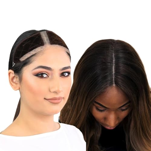 Milano Collection Non-Slip Velvet Lace Top Wig Grip Band - Brown, Large