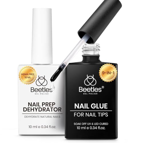 Beetles 9-in-1 Gel Nail Glue & Dehydrator Kit for Long-Lasting Manicures