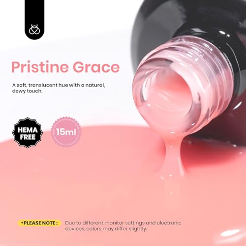 Beetles HEMA-Free Nude Pink Builder Gel for Nails - 15ml BIAB Extension Gel