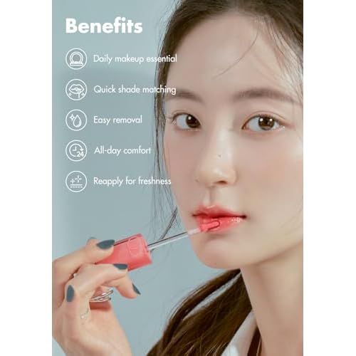 rom&nd DEWY¡¤FUL Water Tint 06 Thulian - K-Beauty Cool Cream Pink Lip Stain for Hydrating Dewy Gloss & Non-Sticky, Long-Lasting Comfort