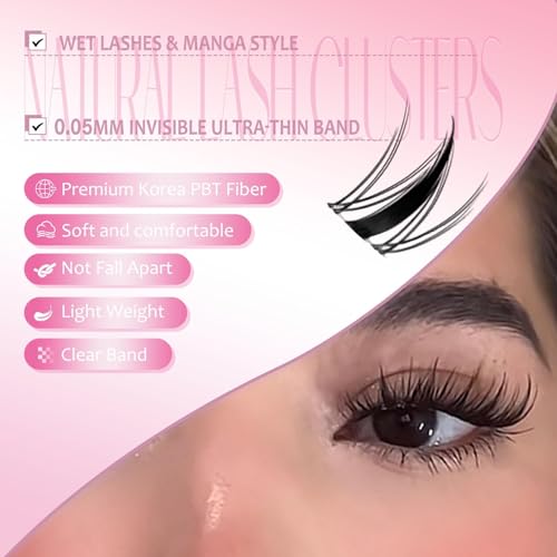 Whybraw Manga Lash Clusters - Spiky Wispy Eyelash Extensions 8-18mm
