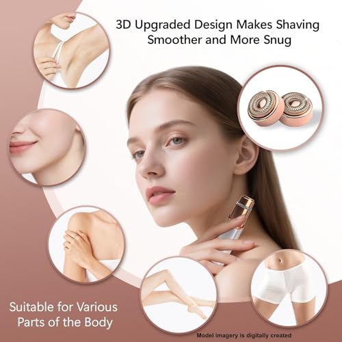 6 Pcs Replacement Heads Compatible with Flawless Hair Removal Gen 2 - Hypoallergenic