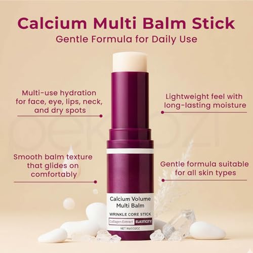 Calcium Multi Balm Stick, Calcium Volume Multi Balm, Korean Collagen Moisturizing Stick, Firming, Hydrating & Skin Care for All Skin Types